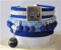 Bracelet blauw/zilver 