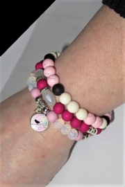 Armbanden trio Pink