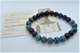 Armband Malachiet Nature stone bleu 