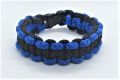 Paracord Armband Blauw - Zwart