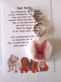 Herder gekleurd met glitters - hanger