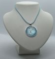 Licht blauwe vlinder ketting