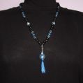 Bohemian Ketting - zwart/blauw