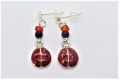 Oorbellen lieveheersbeestjes rood