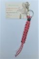 Paracord sleutelhanger - rood/wit